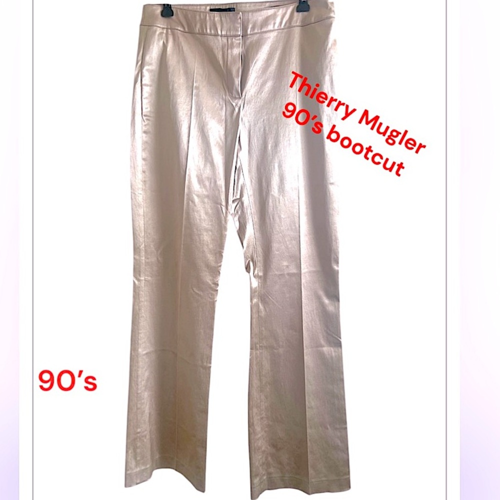 Thierry Mugler vintage 90’s satin wide leg pants